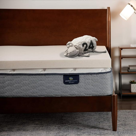 Serta CopperGel Cooling, Pressure-Relieving Memory Foam Mattress Topper, 3 Inch, Twin XL