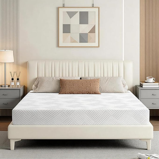 6 Inch Full Size Memory Foam Mattress, Gel Cooling Bed Mattress with Breathable and Removable Cover, Medium Firm for Pressure & Pain Relief, In a Box | Fiberglass Free | CertiPUR-US Certified
