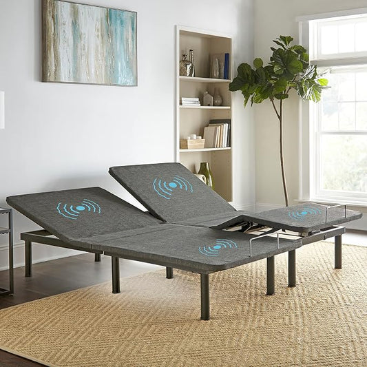Boyd Sleep Bed Frame Base: Adjustable Zero-Gravity Power Base Anti Snore, with Massage, Split King